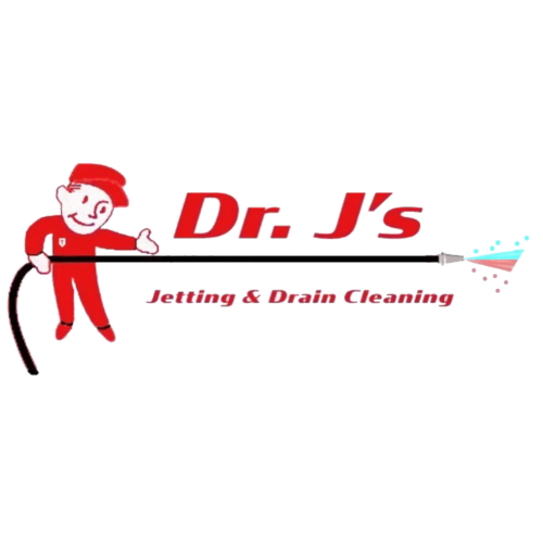 The logo for dr j's plumbing and drain cleaning